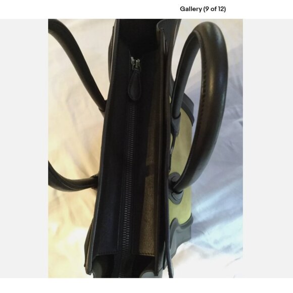 Celine Tri Color Luggage Back Suede Nubuck Leather - Picture 5 of 11